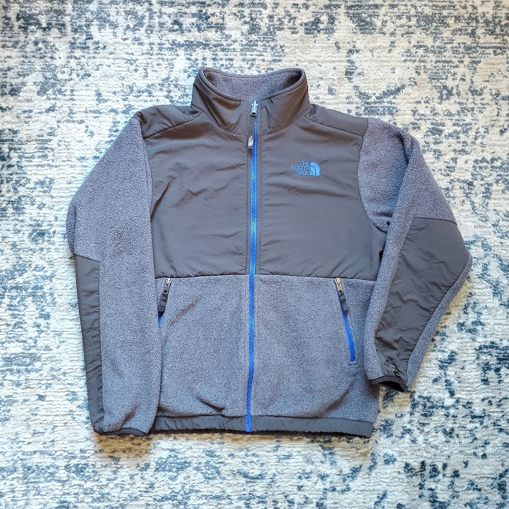 Boys Gray / Blue North Face Large 💙 14/16